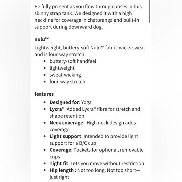 Lululemon Sun Setter Tank White - Picture 7 of 16